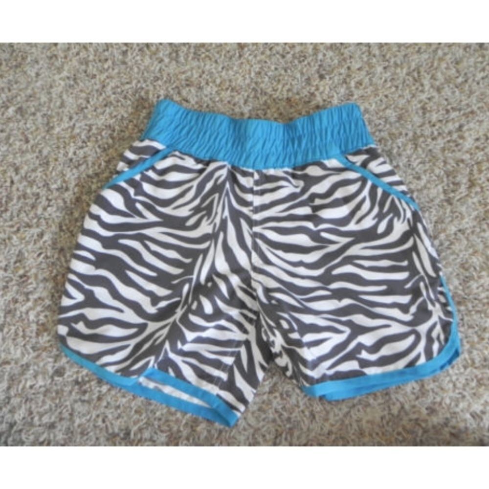 Miken Kids Girls Shorts Large Blue White Gray